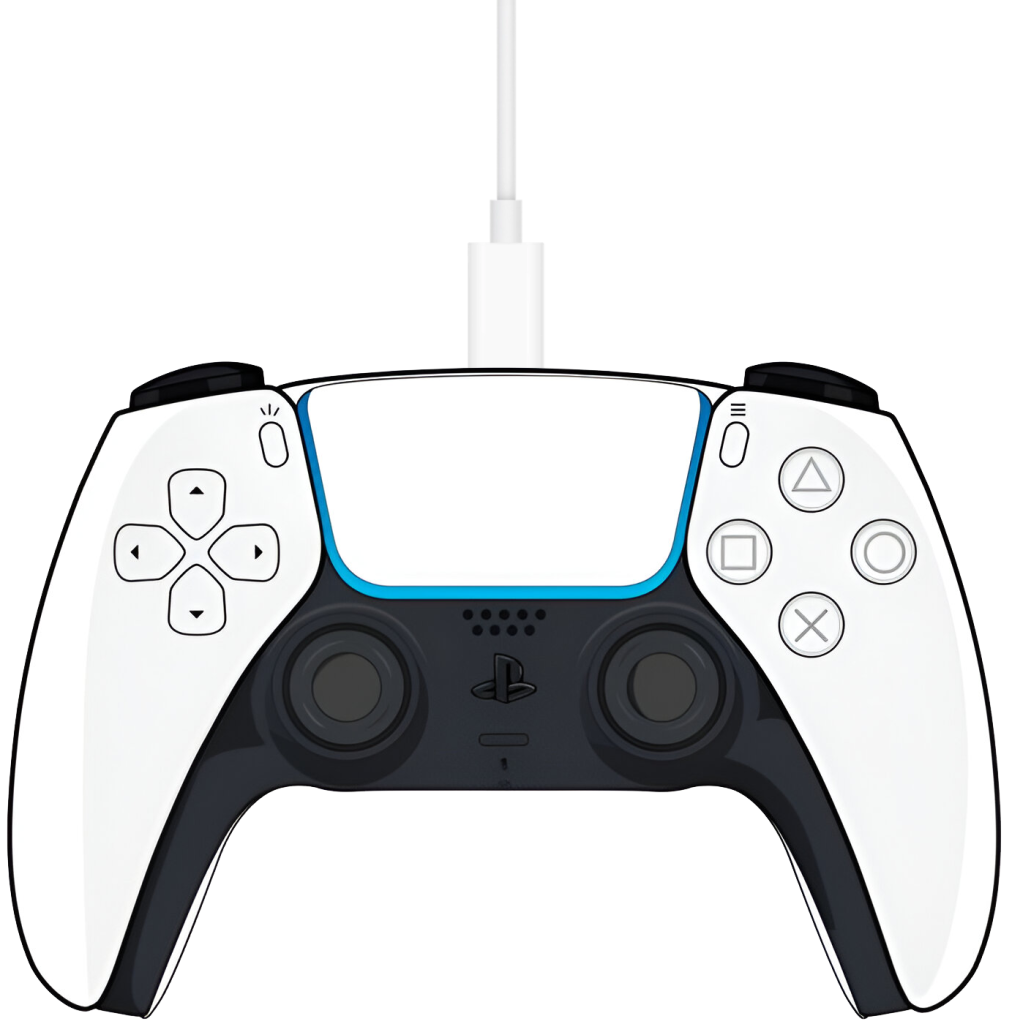 اتصال دسته PS5 با کابل